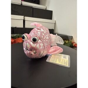 Webkinz Lil Kinz Plush Animal Pink Glitter Fish New w/ sealed Unused Code